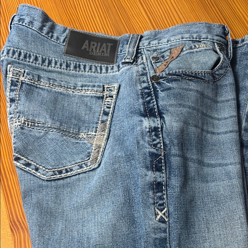 Ariat 34/36 M7 Slim Fit Straight Leg Blue Denim Jeans